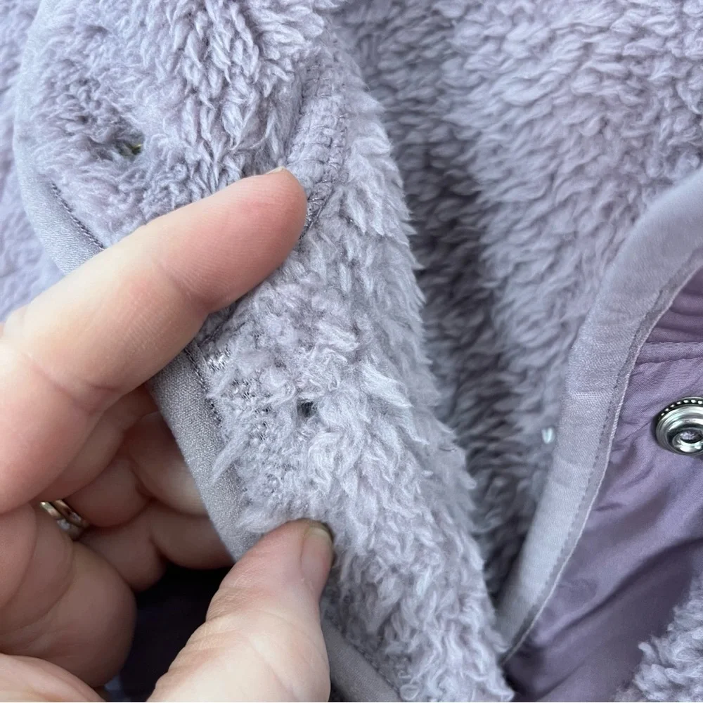 Aeropostale Purple Fuzzy Button Up Jacket Coat Sz XL NWT⚠️ - Picture 5 of 7